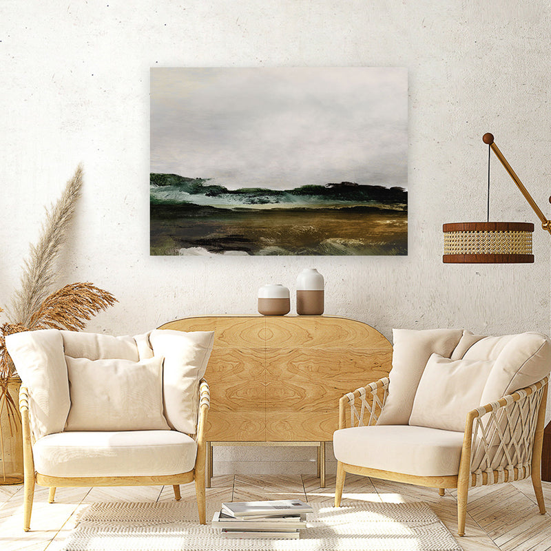 Shop Verte 2 Canvas Art Print-Abstract, Brown, Dan Hobday, Green, Horizontal, Rectangle, View All-framed wall decor artwork