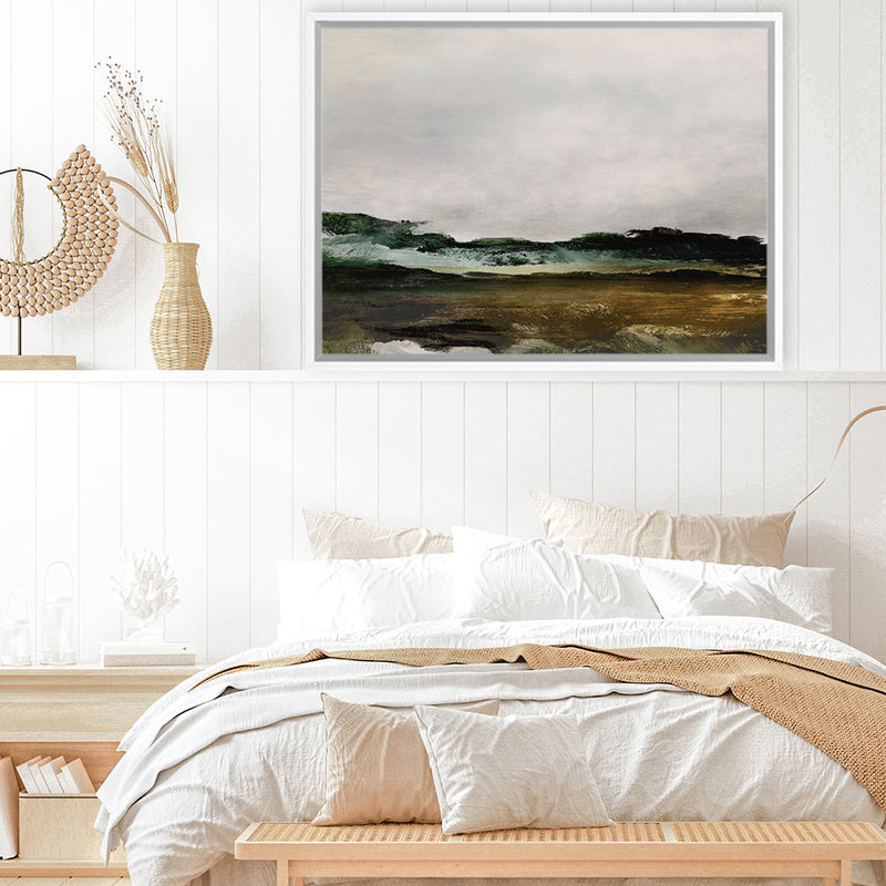 Shop Verte 2 Canvas Art Print-Abstract, Brown, Dan Hobday, Green, Horizontal, Rectangle, View All-framed wall decor artwork