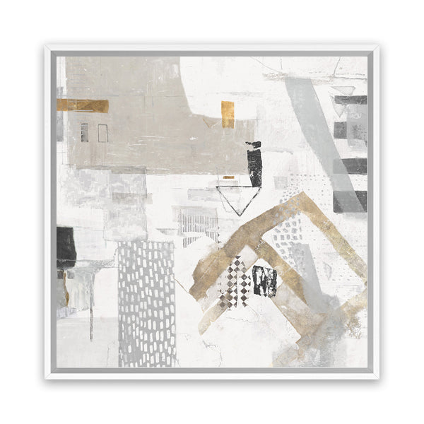 Shop Puzzled Canvas (Square) Canvas Art Print-Abstract, Neutrals, PC, Square, View All-framed wall decor artwork