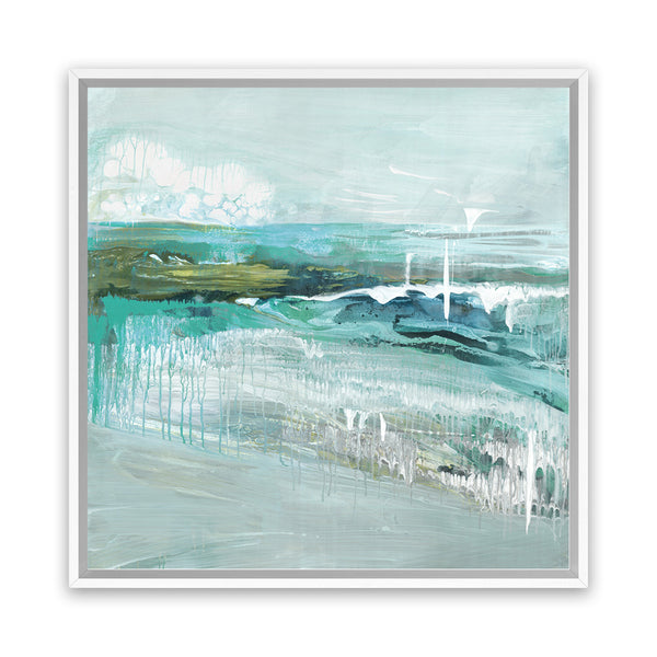 Shop Beneath The Surface (Square) Canvas Art Print-Abstract, Blue, PC, Square, View All-framed wall decor artwork