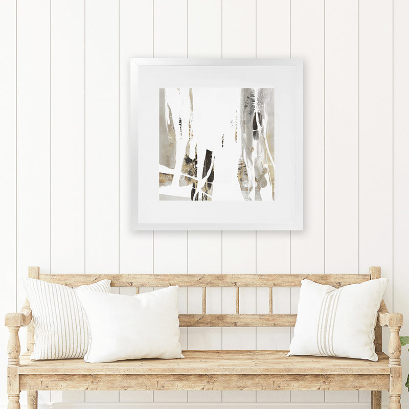 Shop Behind The Light II (Square) Art Print-Abstract, Grey, PC, Square, View All, White-framed painted poster wall decor artwork