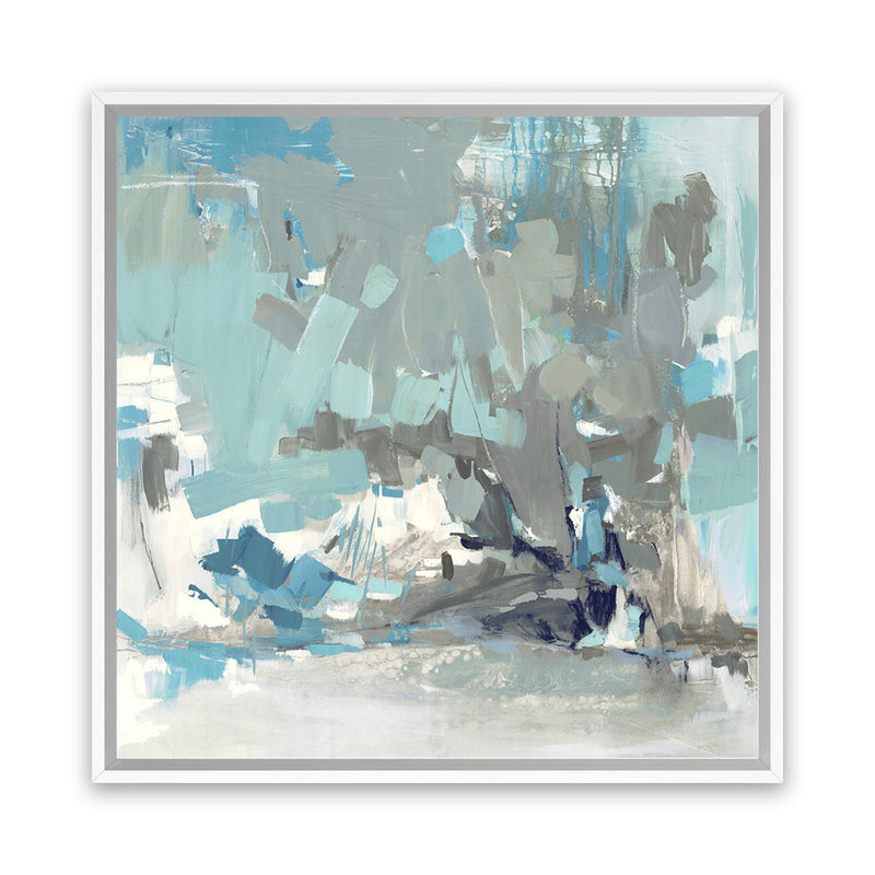 Shop Above the Mist (Square) Canvas Art Print-Abstract, Blue, PC, Square, View All-framed wall decor artwork
