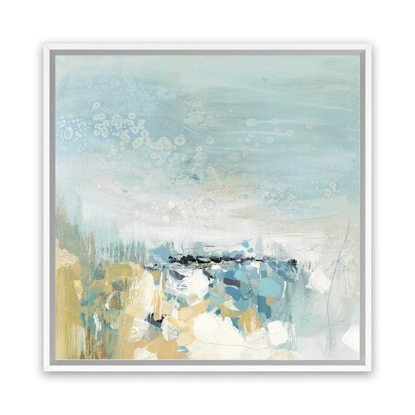 Shop Lagoon Blue (Square) Canvas Art Print-Abstract, Blue, PC, Square, View All-framed wall decor artwork