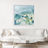 Shop Above The Sea (Square) Canvas Art Print-Abstract, Blue, PC, Square, View All-framed wall decor artwork