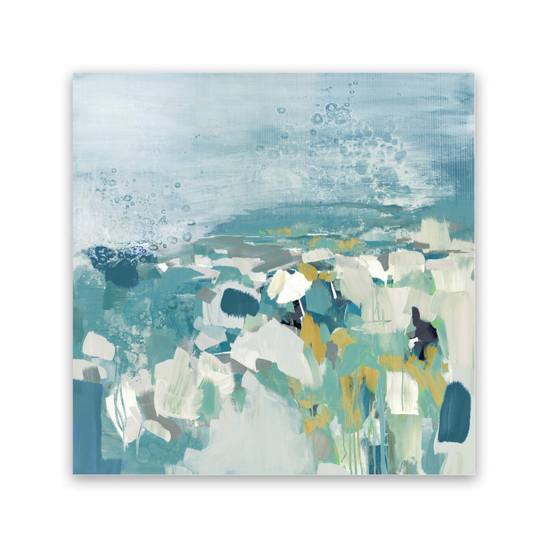 Shop Above The Sea (Square) Canvas Art Print-Abstract, Blue, PC, Square, View All-framed wall decor artwork