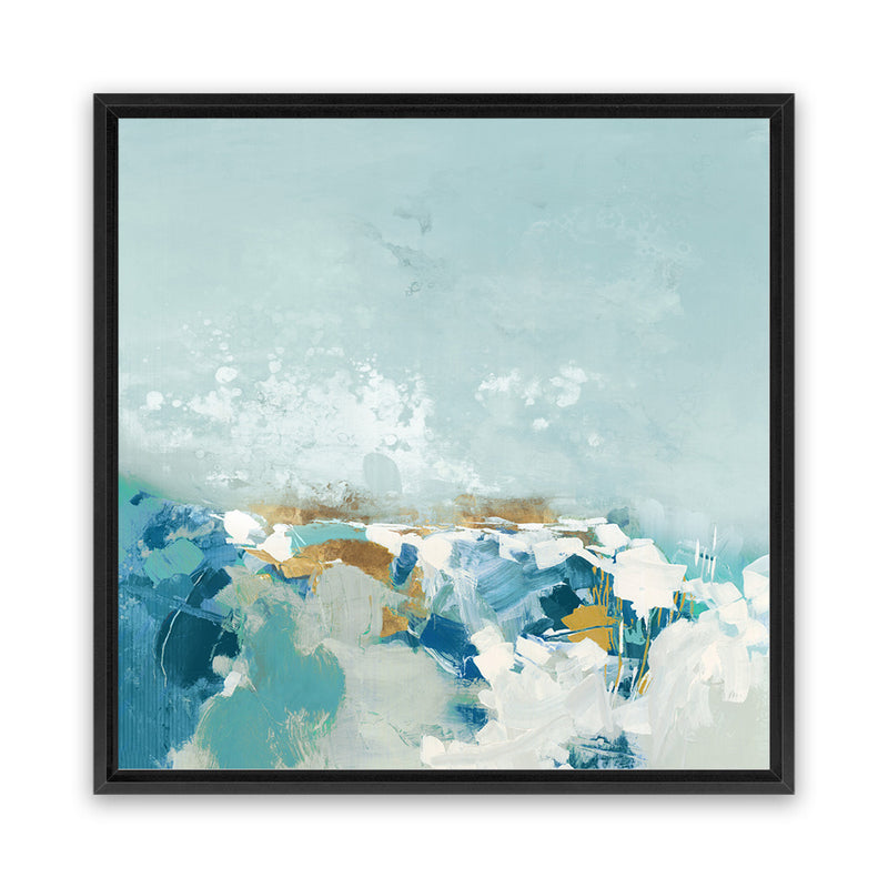 Shop Sea Pebbles (Square) Canvas Art Print-Abstract, Blue, PC, Square, View All-framed wall decor artwork