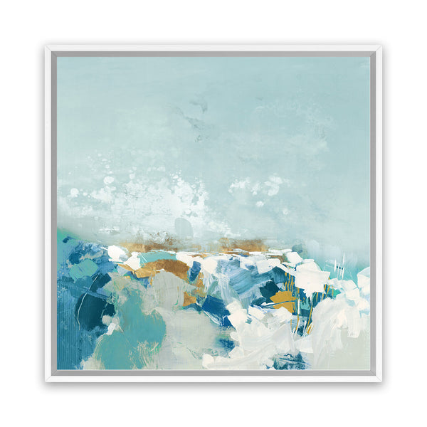 Shop Sea Pebbles (Square) Canvas Art Print-Abstract, Blue, PC, Square, View All-framed wall decor artwork