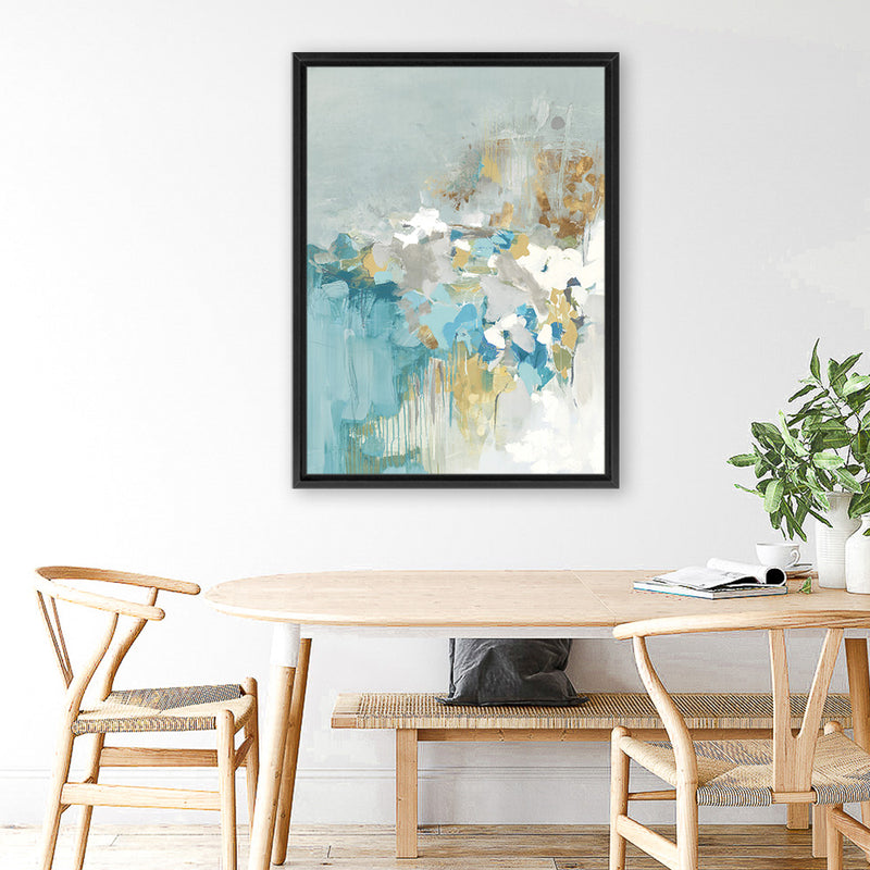 Shop Sea Well Canvas Art Print-Abstract, Blue, Grey, PC, Portrait, Rectangle, View All-framed wall decor artwork