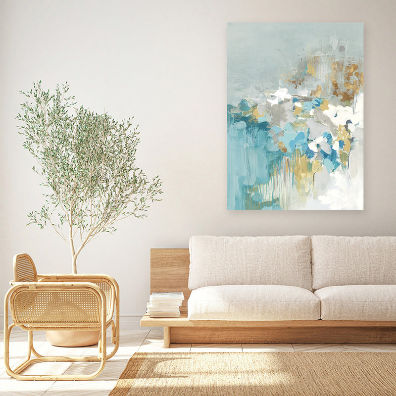 Shop Sea Well Canvas Art Print-Abstract, Blue, Grey, PC, Portrait, Rectangle, View All-framed wall decor artwork