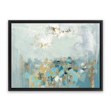 Shop Nu Bleu Canvas Art Print-Abstract, Blue, Grey, Horizontal, PC, Rectangle, View All-framed wall decor artwork