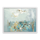Shop Nu Bleu Canvas Art Print-Abstract, Blue, Grey, Horizontal, PC, Rectangle, View All-framed wall decor artwork