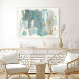 Shop Blue Glaze Canvas Art Print-Abstract, Blue, Horizontal, Landscape, PC, Rectangle, View All-framed wall decor artwork