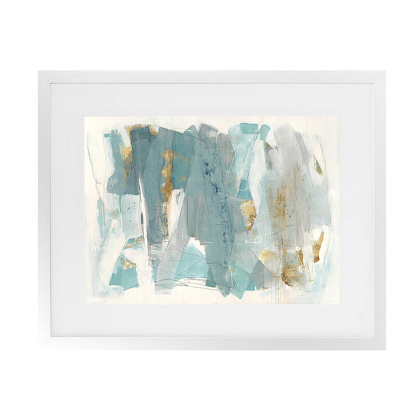 Shop Blue Glaze Art Print-Abstract, Blue, Horizontal, Landscape, PC, Rectangle, View All-framed painted poster wall decor artwork
