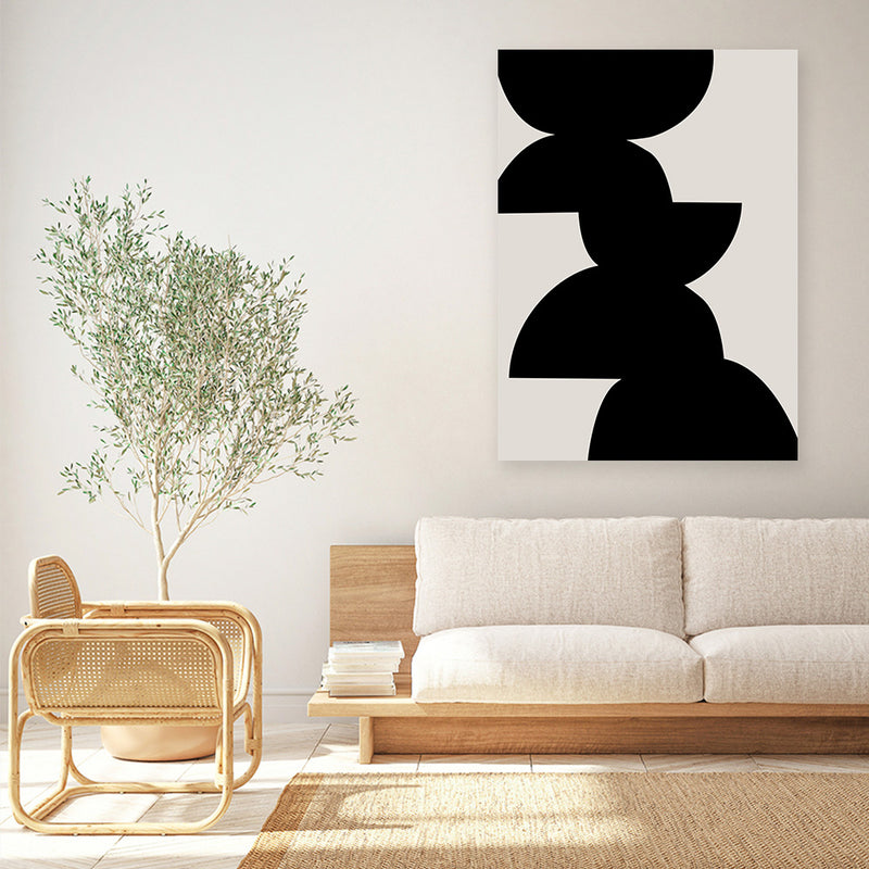 Shop Balance Together Canvas Art Print-Abstract, Black, PC, Portrait, Rectangle, View All-framed wall decor artwork