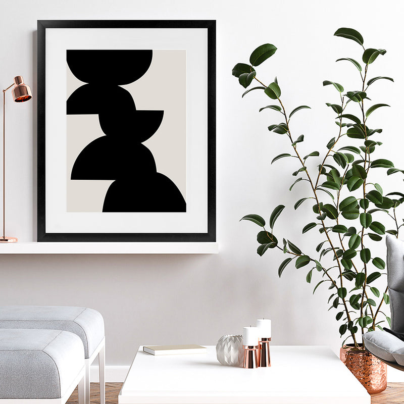 Shop Balance Together Art Print-Abstract, Black, PC, Portrait, Rectangle, View All-framed painted poster wall decor artwork