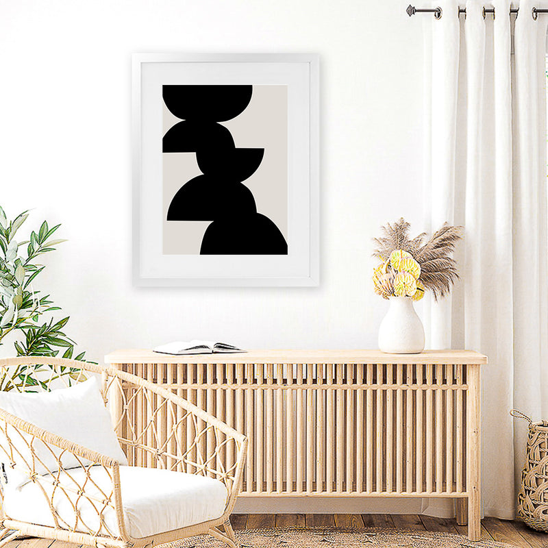 Shop Balance Together Art Print-Abstract, Black, PC, Portrait, Rectangle, View All-framed painted poster wall decor artwork