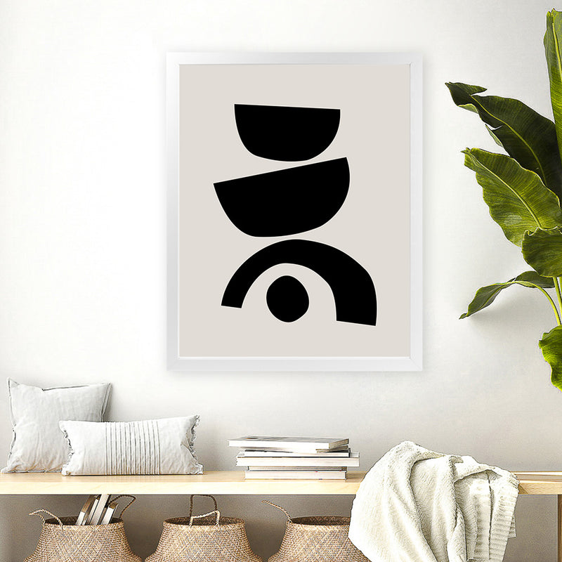 Shop Arched Together Art Print-Abstract, Black, PC, Portrait, Rectangle, View All-framed painted poster wall decor artwork