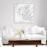 Shop Faded Leaves I (Square) Canvas Art Print-Abstract, Grey, PC, Square, View All, White-framed wall decor artwork