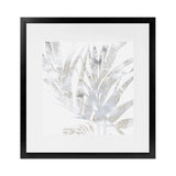 Shop Faded Leaves I (Square) Art Print-Abstract, Grey, PC, Square, View All, White-framed painted poster wall decor artwork