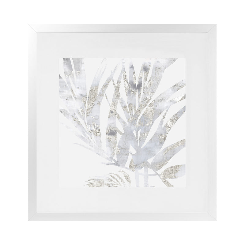 Shop Faded Leaves I (Square) Art Print-Abstract, Grey, PC, Square, View All, White-framed painted poster wall decor artwork