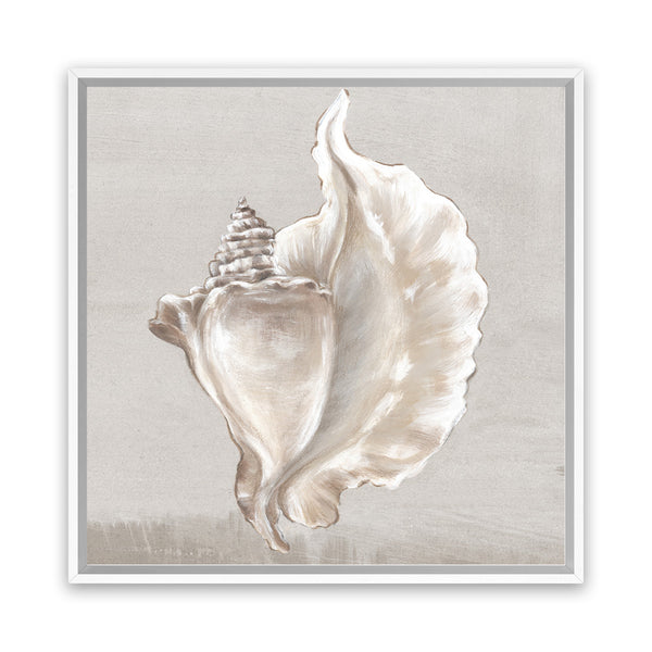 Shop Neutral Shells III (Square) Canvas Art Print-Abstract, Neutrals, PC, Square, View All-framed wall decor artwork