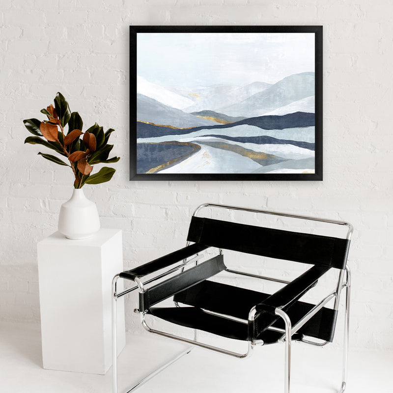 Shop Far Away Land I Art Print-Abstract, Blue, Horizontal, PC, Rectangle, View All-framed painted poster wall decor artwork
