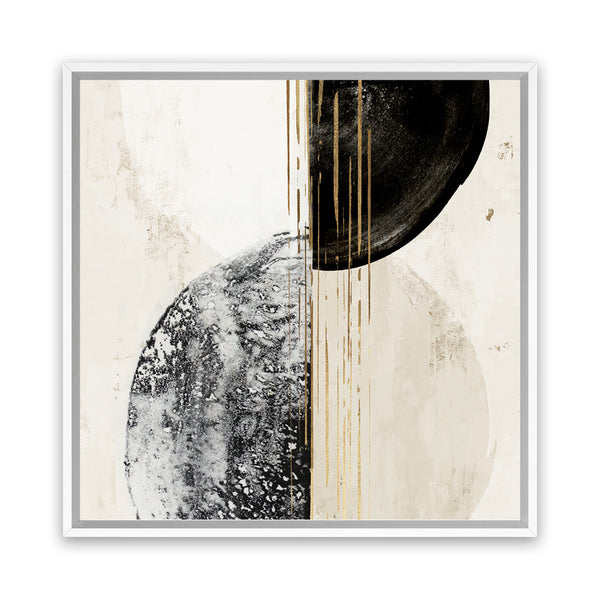 Shop New Balance II (Square) Canvas Art Print-Abstract, Black, Neutrals, PC, Square, View All-framed wall decor artwork