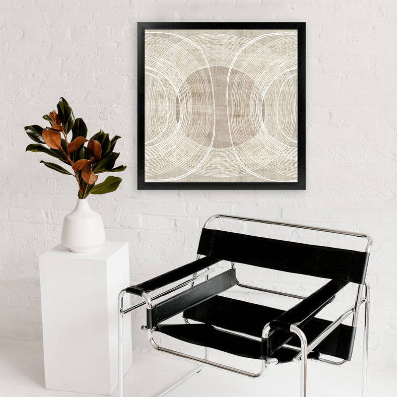 Shop Organic Circles II (Square) Art Print-Abstract, Neutrals, PC, Square, View All-framed painted poster wall decor artwork