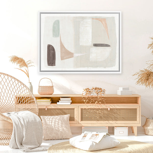 Shop Moda Canvas Art Print-Abstract, Horizontal, Neutrals, PC, Rectangle, View All-framed wall decor artwork