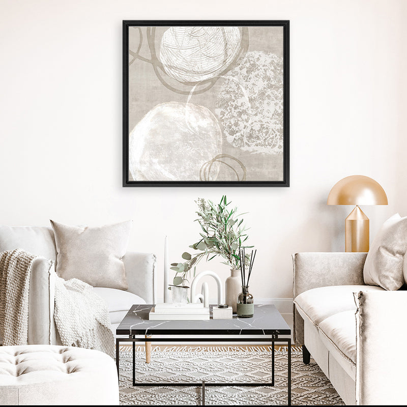 Shop Natural Vibe II (Square) Canvas Art Print-Abstract, Neutrals, PC, Square, View All-framed wall decor artwork