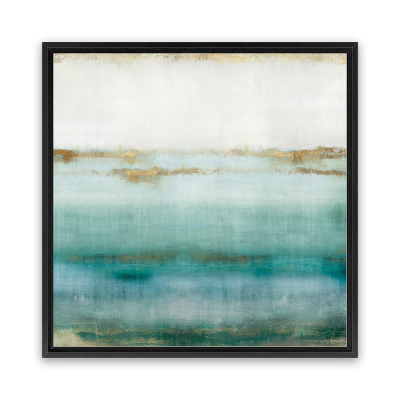 Shop Cerulean Haze I (Square) Canvas Art Print-Abstract, Blue, Green, PC, Square, View All-framed wall decor artwork