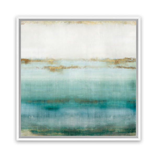 Shop Cerulean Haze I (Square) Canvas Art Print-Abstract, Blue, Green, PC, Square, View All-framed wall decor artwork