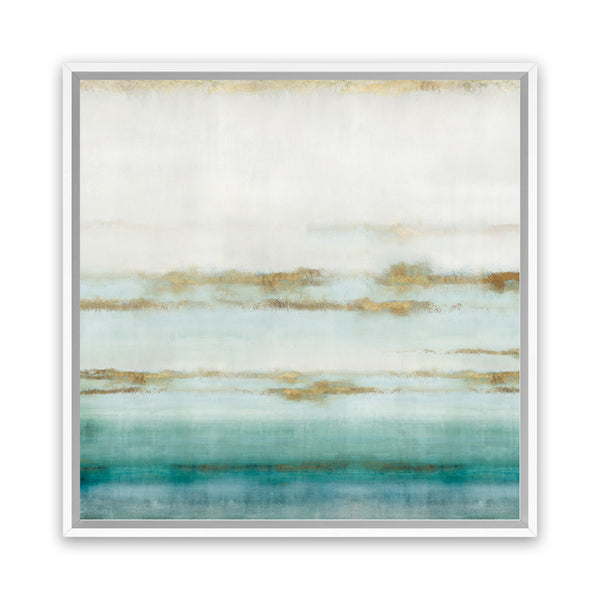 Shop Cerulean Haze II (Square) Canvas Art Print-Abstract, Blue, Green, PC, Square, View All-framed wall decor artwork