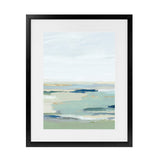 Shop Burbank Blue II Art Print-Abstract, Green, PC, Portrait, Rectangle, View All, White-framed painted poster wall decor artwork