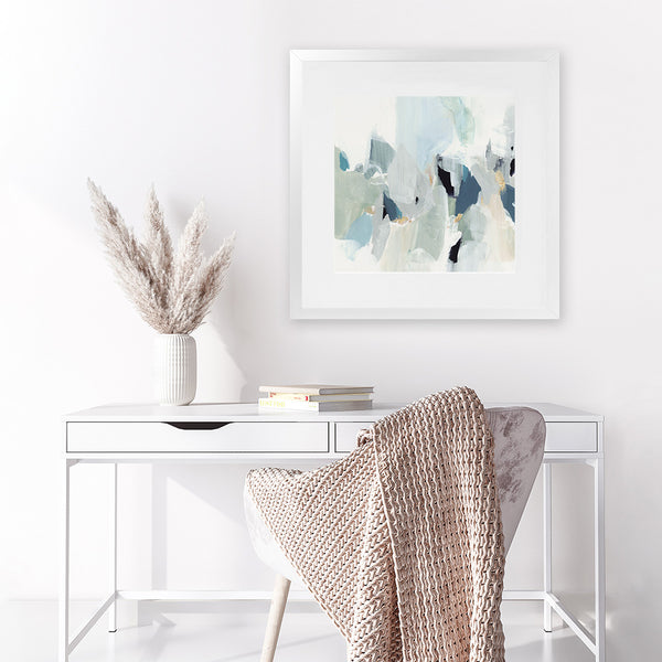 Shop Little Talks III (Square) Art Print-Abstract, Green, PC, Square, View All-framed painted poster wall decor artwork