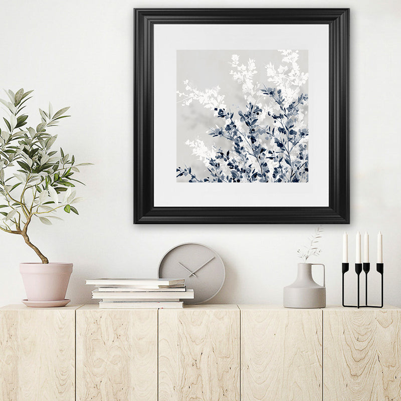 Shop Where Will We Be This Spring I (Square) Art Print-Abstract, Blue, Neutrals, PC, Square, View All-framed painted poster wall decor artwork