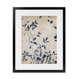 Shop Indigo Leaves Touch I Art Print-Abstract, Blue, Neutrals, PC, Portrait, Rectangle, View All-framed painted poster wall decor artwork