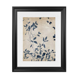 Shop Indigo Leaves Touch I Art Print-Abstract, Blue, Neutrals, PC, Portrait, Rectangle, View All-framed painted poster wall decor artwork