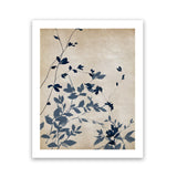 Shop Indigo Leaves Touch II Art Print-Abstract, Blue, Neutrals, PC, Portrait, Rectangle, View All-framed painted poster wall decor artwork