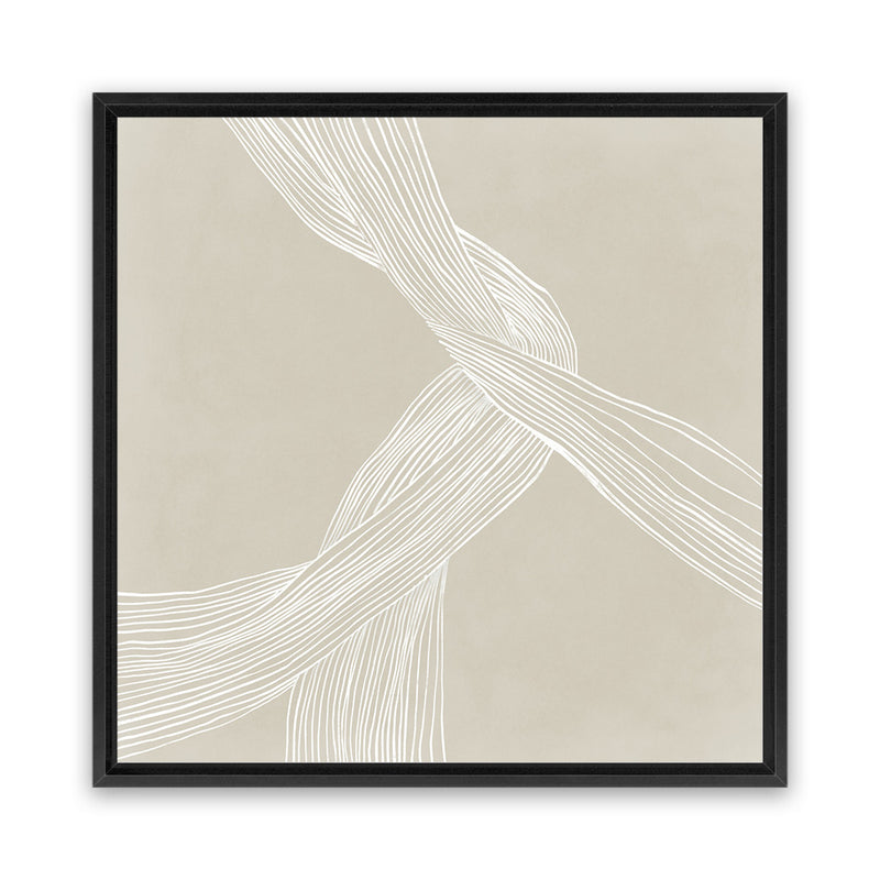 Shop On The Same Wavelength I (Square) Canvas Art Print-Abstract, Neutrals, PC, Square, View All-framed wall decor artwork