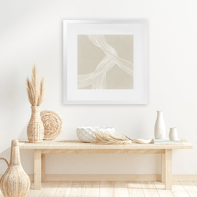 Shop On The Same Wavelength I (Square) Art Print-Abstract, Neutrals, PC, Square, View All-framed painted poster wall decor artwork