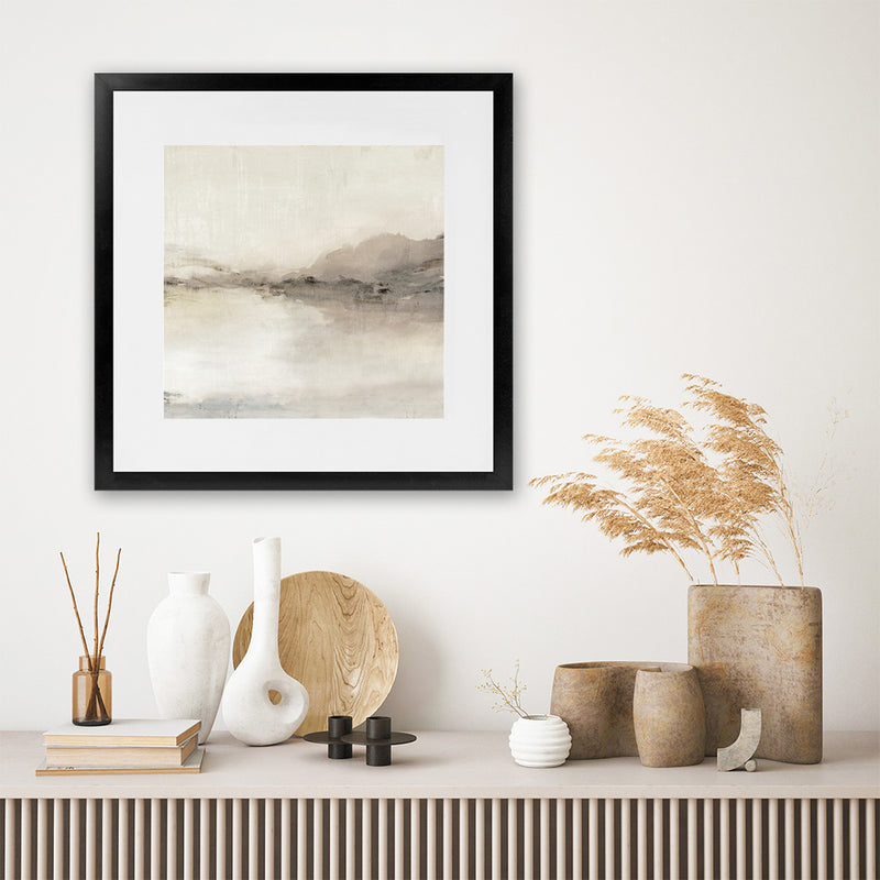 Shop Blush Horizon II (Square) Art Print-Abstract, Neutrals, PC, Square, View All-framed painted poster wall decor artwork