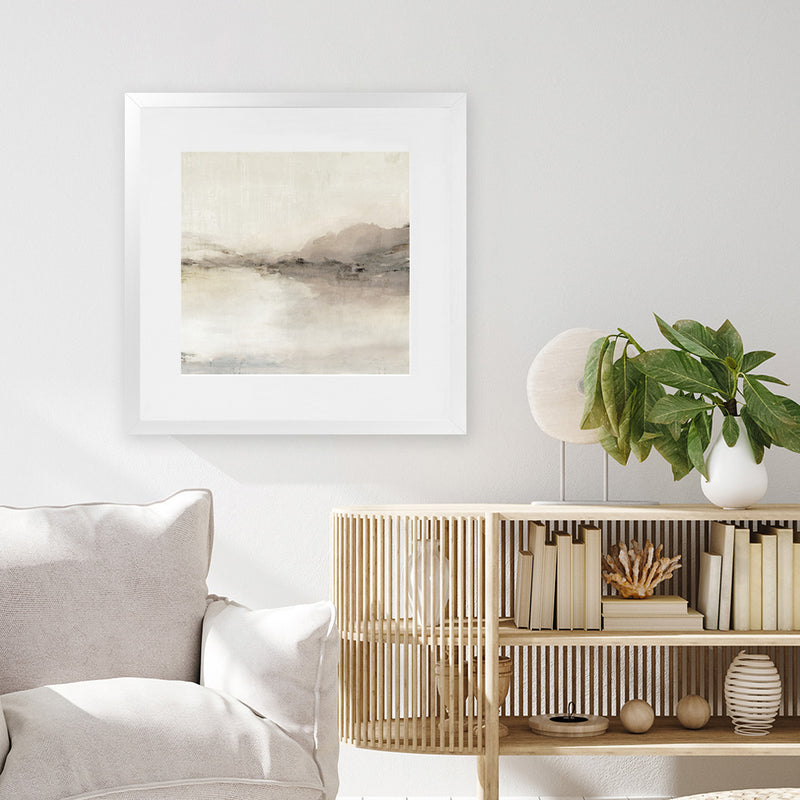 Shop Blush Horizon II (Square) Art Print-Abstract, Neutrals, PC, Square, View All-framed painted poster wall decor artwork