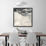 Shop Rising Wave II (Square) Canvas Art Print-Abstract, Black, Neutrals, PC, Square, View All-framed wall decor artwork