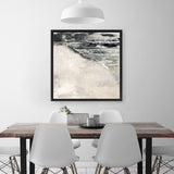 Shop Rising Wave II (Square) Canvas Art Print-Abstract, Black, Neutrals, PC, Square, View All-framed wall decor artwork