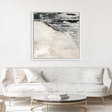 Shop Rising Wave II (Square) Canvas Art Print-Abstract, Black, Neutrals, PC, Square, View All-framed wall decor artwork