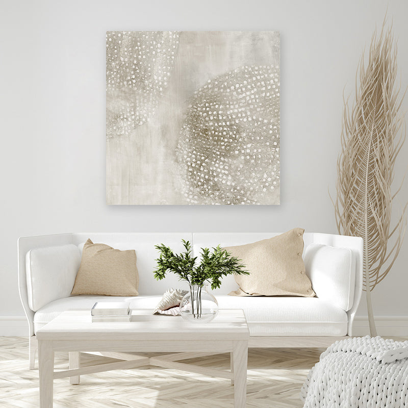 Shop Shimmering Dreams I (Square) Canvas Art Print-Abstract, Neutrals, PC, Square, View All-framed wall decor artwork