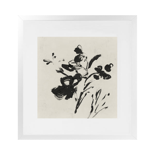 Shop Black Florals II (Square) Art Print-Abstract, Black, Neutrals, PC, Square, View All-framed painted poster wall decor artwork