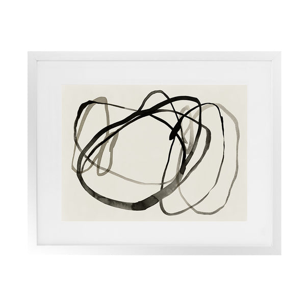 Shop Bounded II Art Print-Abstract, Black, Horizontal, Landscape, Neutrals, PC, Rectangle, View All-framed painted poster wall decor artwork