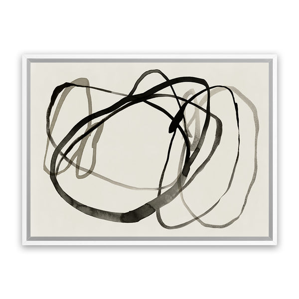 Shop Bounded II Canvas Art Print-Abstract, Black, Horizontal, Landscape, Neutrals, PC, Rectangle, View All-framed wall decor artwork